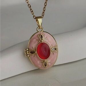 Pink Locket Necklace